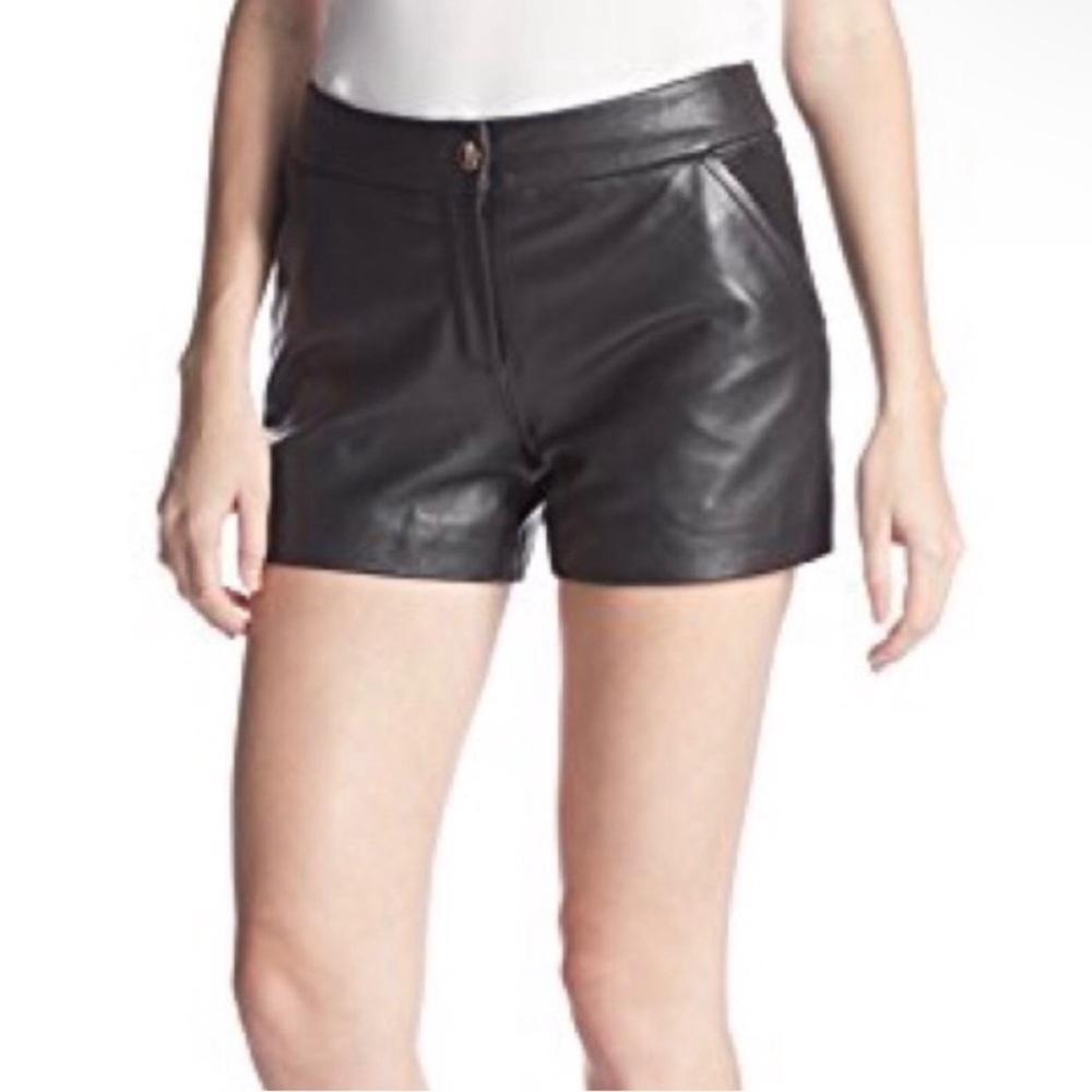 Ted Baker Devica 100% Leather Shorts Size 2